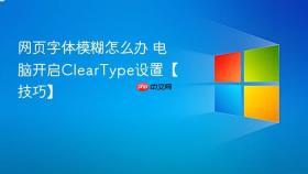 网页字体模糊怎么办 电脑开启cleartype设置【技巧】