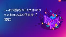 c++如何解析mp4文件中的stsc和stsz样本信息表【深度】