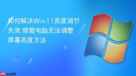 如何解决win11亮度调节失效 修复电脑无法调整屏幕亮度方法