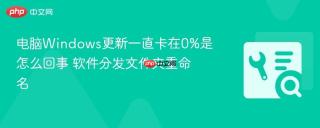 电脑Windows更新一直卡在0%是怎么回事 软件分发文件夹重命名