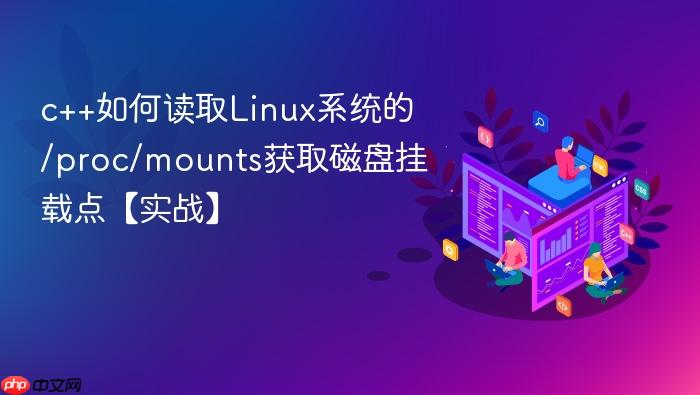 c++如何读取linux系统的/proc/mounts获取磁盘挂载点【实战】
