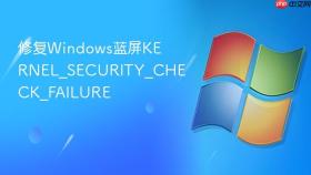修复Windows蓝屏KERNEL_SECURITY_CHECK_FAILURE