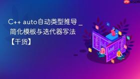 c++ auto自动类型推导 _ 简化模板与迭代器写法【干货】