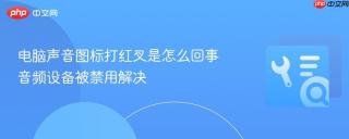 电脑声音图标打红叉是怎么回事 音频设备被禁用解决