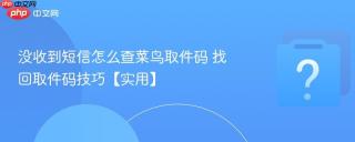 没收到短信怎么查菜鸟取件码 找回取件码技巧【实用】