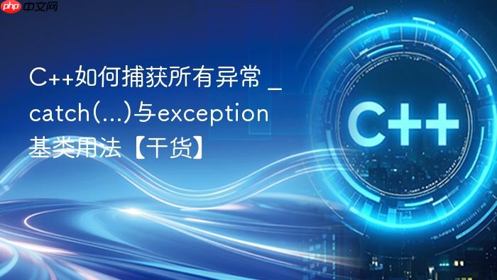 c++如何捕获所有异常 _ catch(...)与exception基类用法【干货】