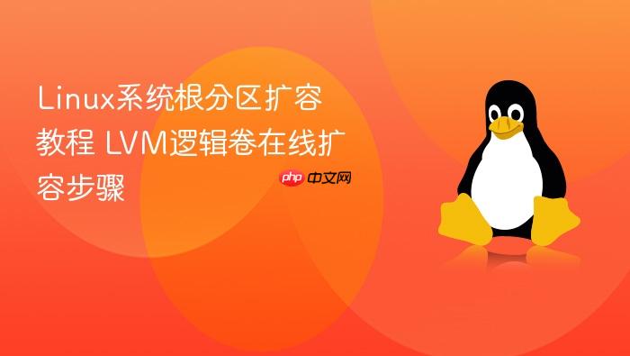 linux系统根分区扩容教程 lvm逻辑卷在线扩容步骤