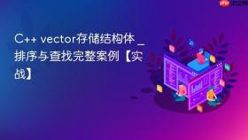 c++ vector存储结构体 _ 排序与查找完整案例【实战】