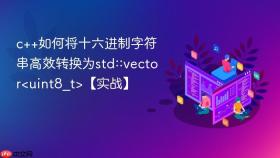 c++如何将十六进制字符串高效转换为std::vector<uint8_t>【实战】
