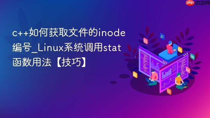 c++如何获取文件的inode编号_linux系统调用stat函数用法【技巧】