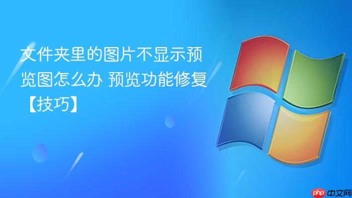 文件夹里的图片不显示预览图怎么办 预览功能修复【技巧】