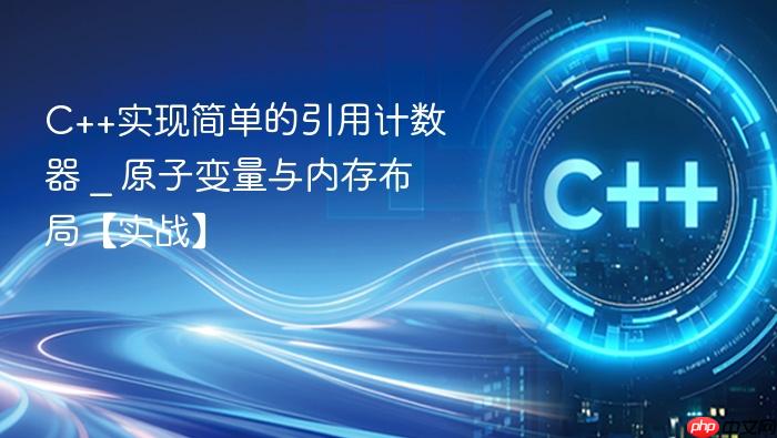 c++实现简单的引用计数器 _ 原子变量与内存布局【实战】