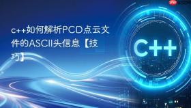 c++如何解析pcd点云文件的ascii头信息【技巧】