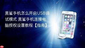 黑鲨手机怎么开启USB调试模式 黑鲨手机连接电脑授权设置教程【指南】