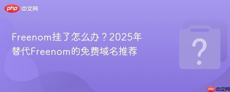 freenom挂了怎么办?2025年替代freenom的免费域名推荐