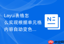 Layui表格怎么实现根据单元格内容自动变色提醒