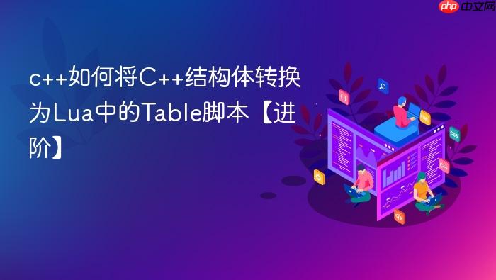c++如何将c++结构体转换为lua中的table脚本【进阶】