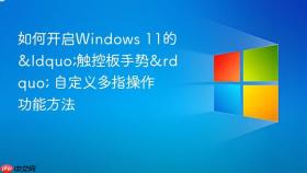 如何开启windows 11的“触控板手势” 自定义多指操作功能方法