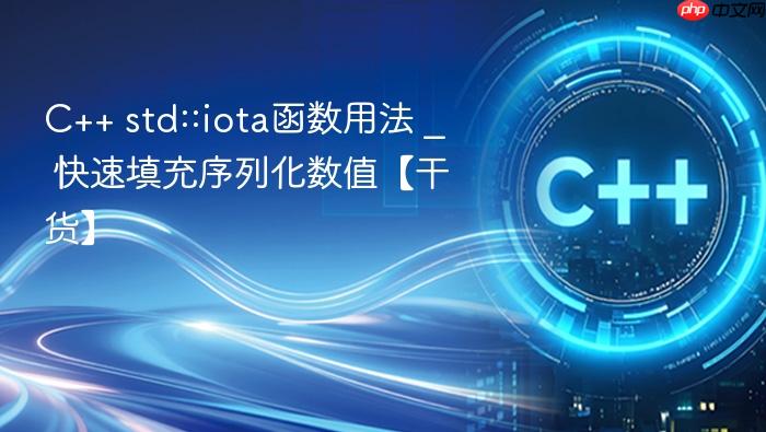 c++ std::iota函数用法 _ 快速填充序列化数值【干货】
