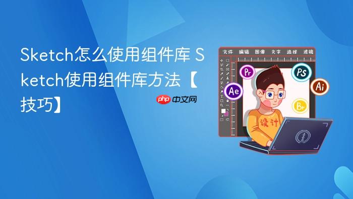 sketch怎么使用组件库 sketch使用组件库方法【技巧】