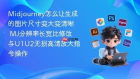 Midjourney怎么让生成的图片尺寸变大变清晰 MJ分辨率长宽比修改与U1U2无损高清放大指令操作