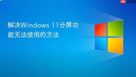 解决windows 11分屏功能无法使用的方法