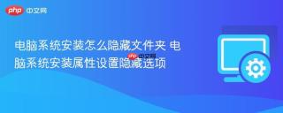 电脑系统安装怎么隐藏文件夹 电脑系统安装属性设置隐藏选项