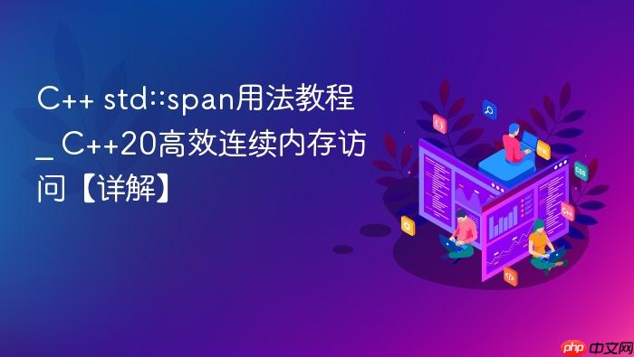 c++ std::span用法教程 _ c++20高效连续内存访问【详解】
