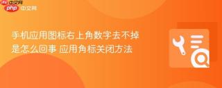 手机应用图标右上角数字去不掉是怎么回事 应用角标关闭方法