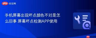 手机屏幕出现坏点颜色不对是怎么回事 屏幕坏点检测APP使用