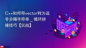 c++如何将vector转为逗号分隔字符串 _ 循环拼接技巧【实战】