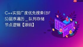 c++实现广度优先搜索(bfs)层序遍历 _ 队列存储节点逻辑【源码】