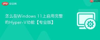 怎么在Windows 11上启用完整的Hyper-V功能【专业版】