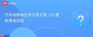 汽车电瓶电压多少是正常 12v是标准电压吗