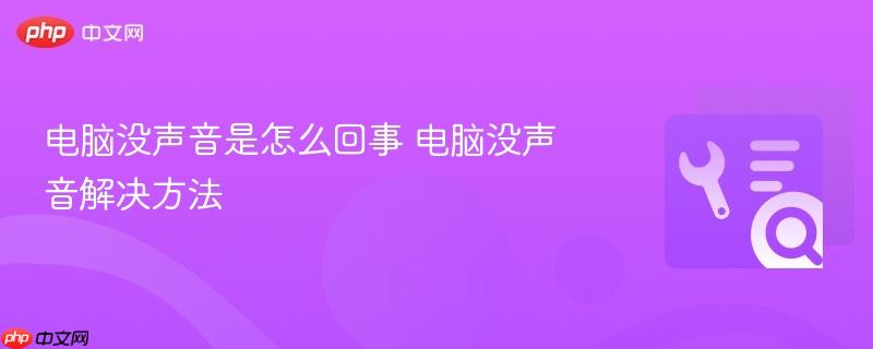 电脑没声音是怎么回事 电脑没声音解决方法