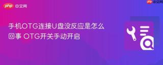 手机OTG连接U盘没反应是怎么回事 OTG开关手动开启