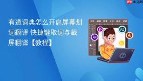 有道词典怎么开启屏幕划词翻译 快捷键取词与截屏翻译【教程】