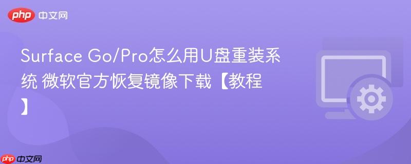 surface go/pro怎么用u盘重装系统 微软官方恢复镜像下载【教程】