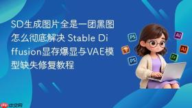 sd生成图片全是一团黑图怎么彻底解决 stable diffusion显存爆显与vae模型缺失修复教程