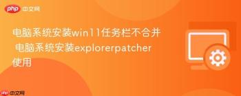 电脑系统安装win11任务栏不合并 电脑系统安装explorerpatcher使用