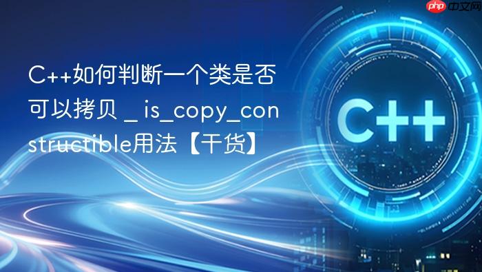 c++如何判断一个类是否可以拷贝 _ is_copy_constructible用法【干货】