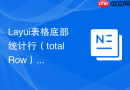 Layui表格底部统计行（totalRow）的数据如何自定义计算公式
