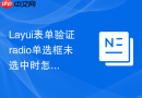 Layui表单验证radio单选框未选中时怎么给出提示