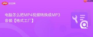 电脑怎么把MP4视频转换成MP3音频【格式工厂】