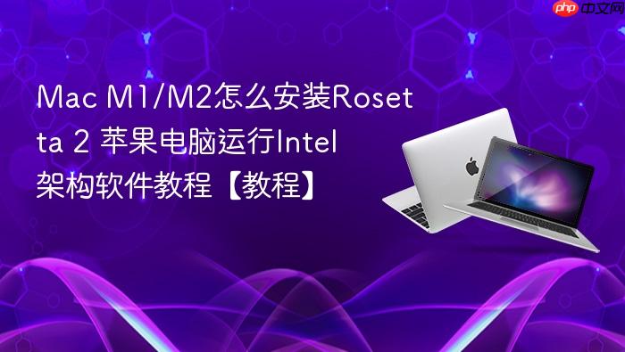 mac m1/m2怎么安装rosetta 2 苹果电脑运行intel架构软件教程【教程】