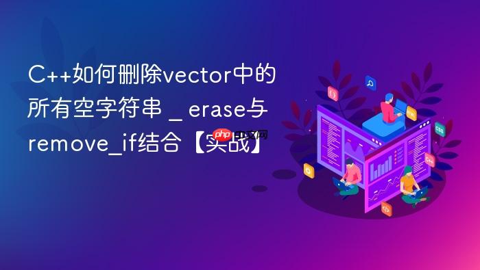 c++如何删除vector中的所有空字符串 _ erase与remove_if结合【实战】