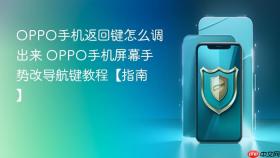 OPPO手机返回键怎么调出来 OPPO手机屏幕手势改导航键教程【指南】