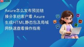 axure怎么发布预览链接分享给客户看 axure生成html静态包及局域网快速查看操作指南