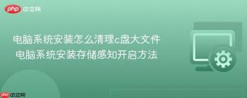 电脑系统安装怎么清理c盘大文件 电脑系统安装存储感知开启方法