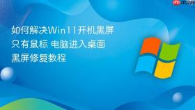 如何解决win11开机黑屏只有鼠标 电脑进入桌面黑屏修复教程